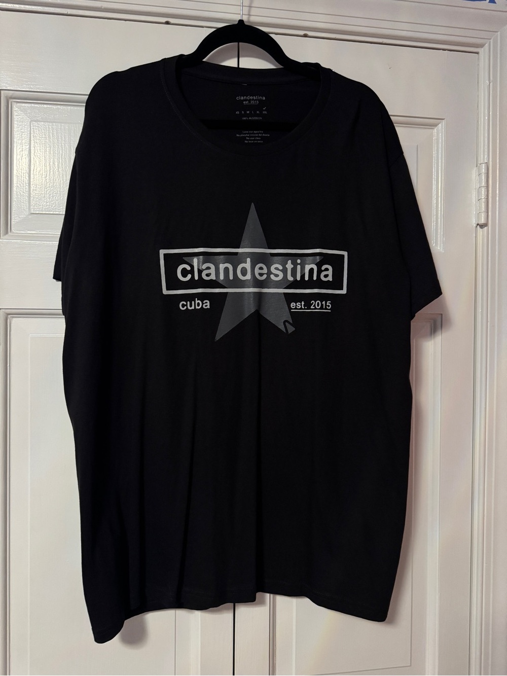 Clandestina Men's Black Graphic Tee - Star Logo